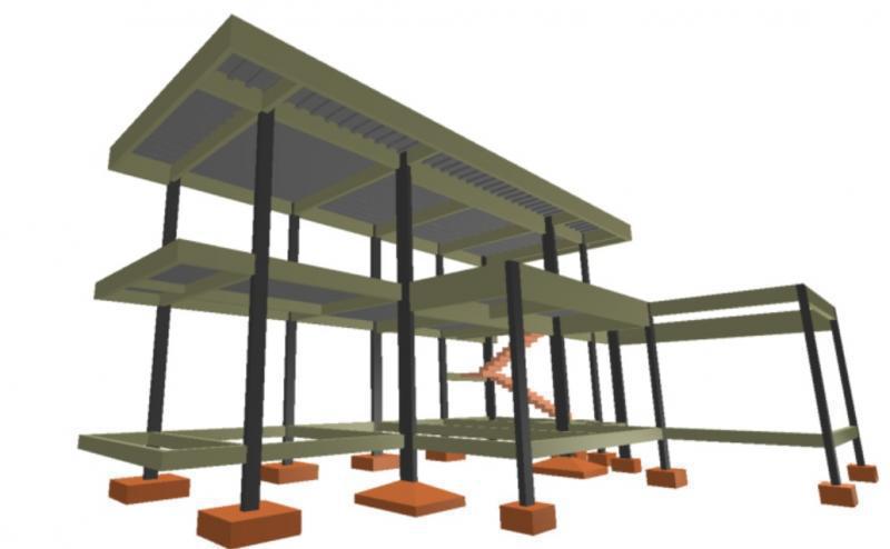 Projeto de estrutura de fundação em concreto do tipo radier